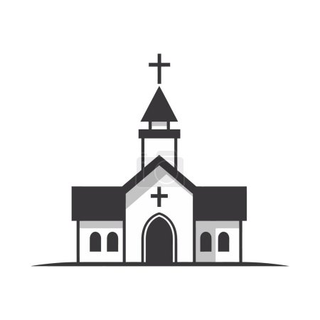 Photo for Church logo in flat style isolated on white background. Vector illustration - Royalty Free Image