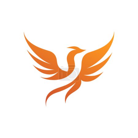 Photo for Phoenix Rings Wings logo. Falcon Eagle Hawk bird logo icon. Vector illustration - Royalty Free Image