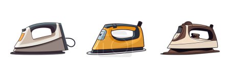 Illustration for House electric iron icon. Flat icons of electric iron isolated. Vector illustration - Royalty Free Image