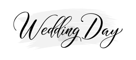 Photo for Wedding day - vector text on white background. Calligraphy lettering illustration. - Royalty Free Image