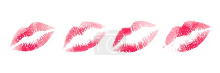 Set de hermosos labios de acuarela rojos
.