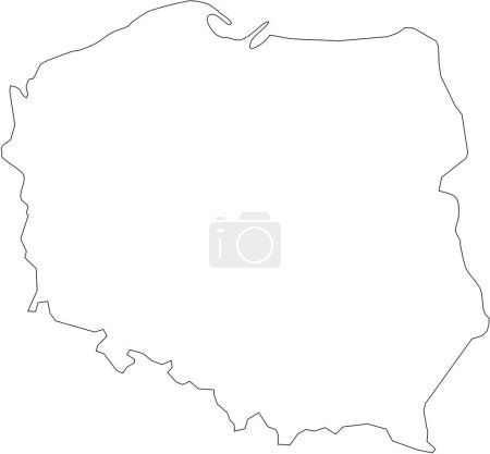 Téléchargez les photos : Carte de la Pologne remplie de blanc - en image libre de droit