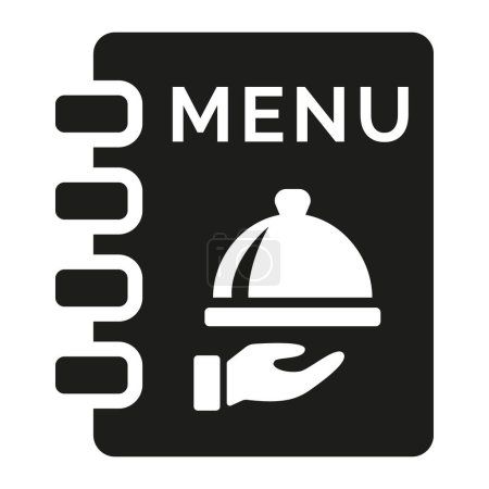 Cafe menu icon on white background. Vector illustration