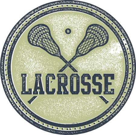 Téléchargez les photos : Vintage Lacrosse Sport Timbre Design - en image libre de droit