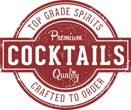 Téléchargez les photos : Premium Cocktail List Design timbre - en image libre de droit