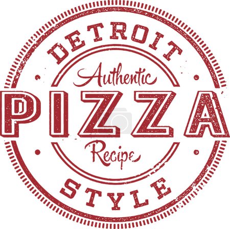 Téléchargez les photos : Timbre de pizza style Detroit - en image libre de droit
