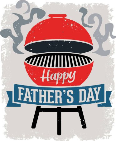 Illustration for Happy Father's Day Grill - Royalty Free Image