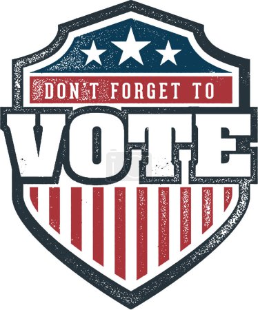 Téléchargez les photos : N'oubliez pas de voter Vintage Crest - en image libre de droit