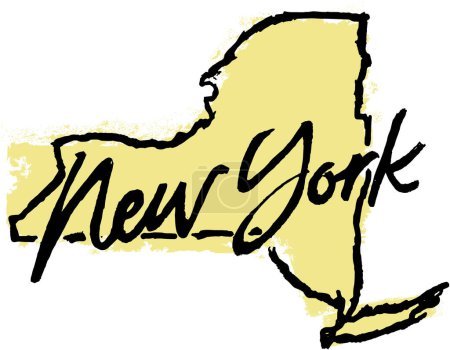 Téléchargez les photos : New York USA Croquis dessiné à la main - en image libre de droit