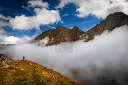 Téléchargez les photos : Vue du paysage alpin de montagne depuis l'Autriche - en image libre de droit