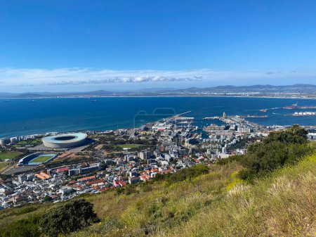 Photo for View of Cape Town from Signal Hill in sunny day, South Africa - Royalty Free Image