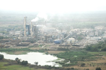 Foto de Vista aérea de fábrica en la India - Imagen libre de derechos