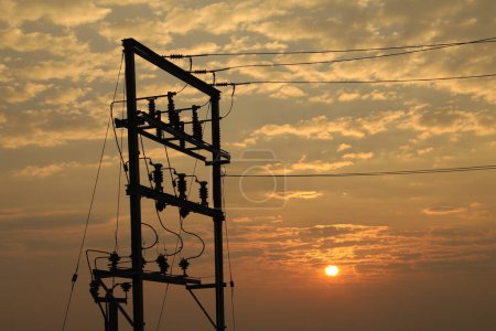 Power Transformer at sunset India