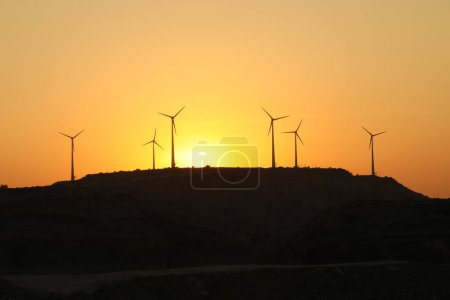 windmill Farm in sunset India