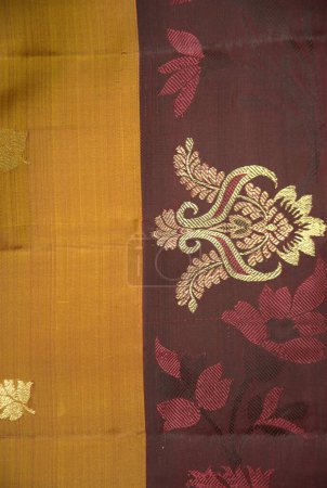 Indische Seide Saree Textur
