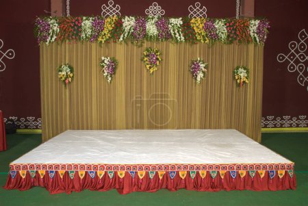 Flowers decoration on the stage