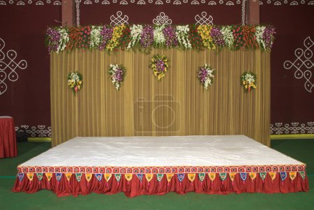 Flowers decoration on the stage
