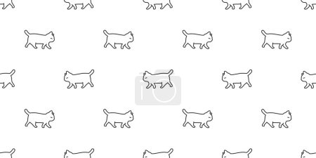 cat seamless pattern white kitten calico neko vector character cartoon breed pet walking gift wrapping paper tile background repeat wallpaper animal doodle illustration design scarf isolated
