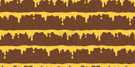 Ilustración de Miel abeja patrón sin costura chapoteo nido de abeja vector insecto regalo papel de regalo bufanda dibujos animados aislados repetir fondo azulejo papel pintado ilustración doodle textil diseño - Imagen libre de derechos