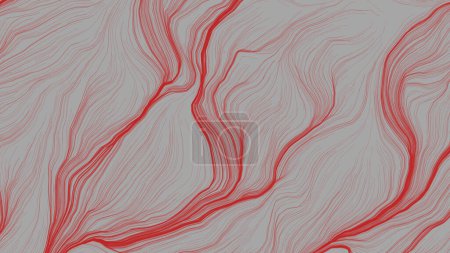 Photo for Grey and red abstract background. Wavy lines. Backdrop with modern stripes. Wavy stripes gray and red colors on bright texture. - Royalty Free Image