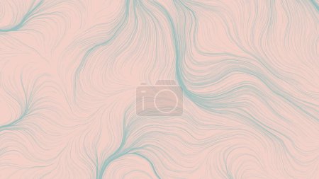 Photo for Blue lines on beige background. Digital art design. Backdrop with modern stripes. Wavy stripes beige and light blue colors on pastel texture. - Royalty Free Image