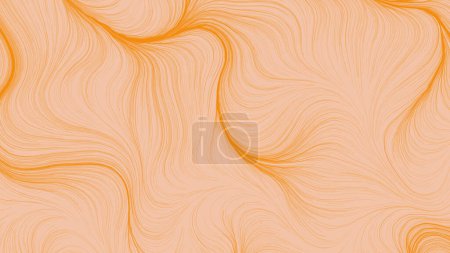 Foto de Líneas naranjas sobre fondo beige. Diseño de arte digital. Fondo con rayas modernas. Rayas onduladas de colores beige y naranja sobre textura pastel. - Imagen libre de derechos