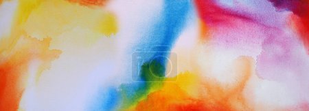 Photo for Abstract watercolor background. watercolor paper texture background, colorful sunset or Easter sunrise sky. Colorful watercolor grunge. - Royalty Free Image