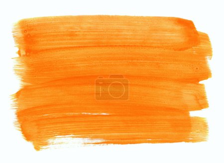 Photo for Orange brush stroke painted watercolor background. Perfect design for logo, headline and sale banner. - Royalty Free Image