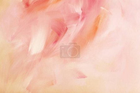 Photo for Abstract pastel pink textured background. Brush strokes on paper. Contemporary art. Hand painted backdrop - Royalty Free Image