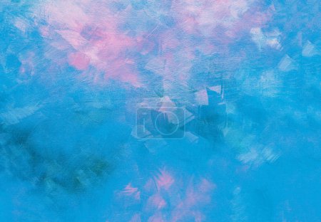 Foto de Fondo de textura de aceite abstracto azul. dibujar sobre lienzo.Fondo de Arte Moderno Rosa - Imagen libre de derechos