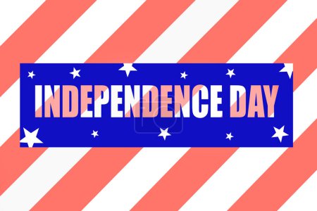 Foto de Feliz Día de la Independencia. Banderas americanas sobre fondo azul. 4 de julio. - Imagen libre de derechos