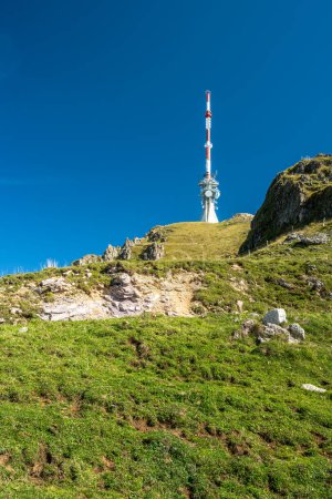 Kitzbueheler Horn transmission tower in the alps of Austria