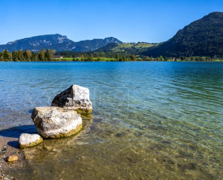 The idyllic lake Walchsee in Austria