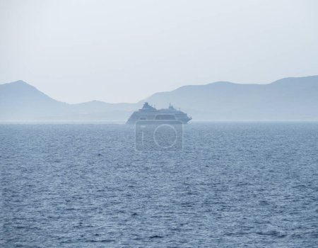 Photo for Large cruise liner in the Aegean Sea of Greece - Royalty Free Image