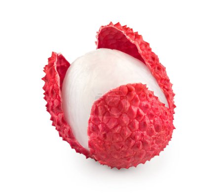 Photo for Fresh lychee isolated on white background. clipping path - Royalty Free Image