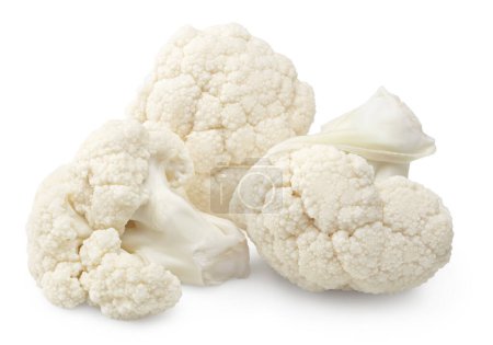 cauliflower isolated on white background. head of cauliflower. clipping path