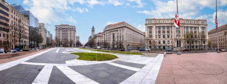 Photo for Freedom Plaza square panoramic view, Washington DC, capital of USA - Royalty Free Image