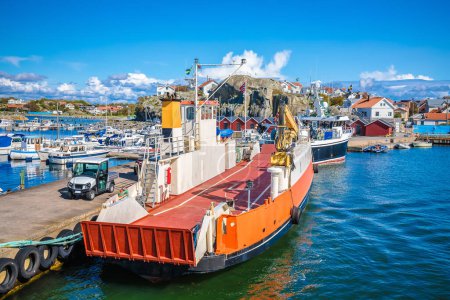 Foto de Isla Donso en el archipiélago de Gotemburgo vista panorámica del puerto, Municipio de Goteborg, Condado de Vastra Gotaland, Suecia - Imagen libre de derechos