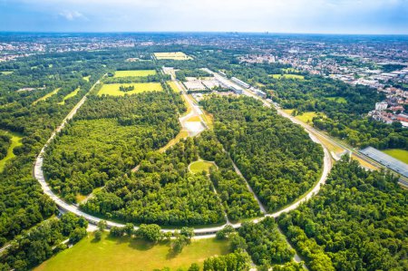 Photo for Monza race circut aerial view near Milano, Lombardy region of Italy - Royalty Free Image