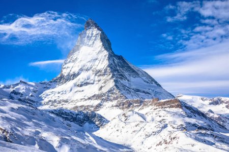 Foto de Scenic Matterhorn peak ridge en Zermatt, región de Valais en Suiza Alpes - Imagen libre de derechos