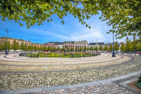 The Kings New Square or Kongens Nytorv in central Copenhagen view, capital of Denmark