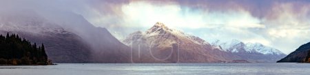 beautiful panorama view of lake wakatipu one of most popular traveling destination of queentown southland new zealand