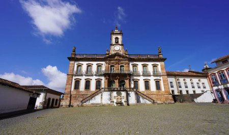 Plaza Tiradentes con museo de la Inconfidencia, Ouro Preto, Minas Gerais, Brasil, la ciudad es Patrimonio de la Humanidad por la UNESCO