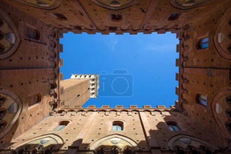 Photo for View from inside The Torre del Mangia a tower in Siena, in the Tuscany region of Italy. - Royalty Free Image