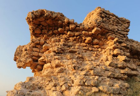 Ruins of ancient city of Biblical Ashkelon in Israel. High quality photo.