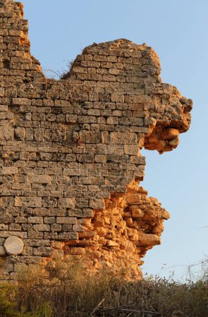 Ruinas de la antigua ciudad de Ashkelon bíblica en Israel. Foto de alta calidad.