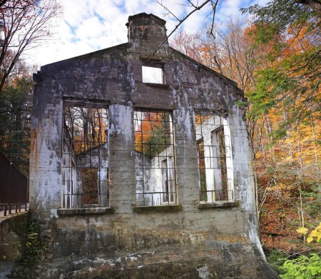The Carbide-Wilson Ruins in Gatineau Park. High quality photo.