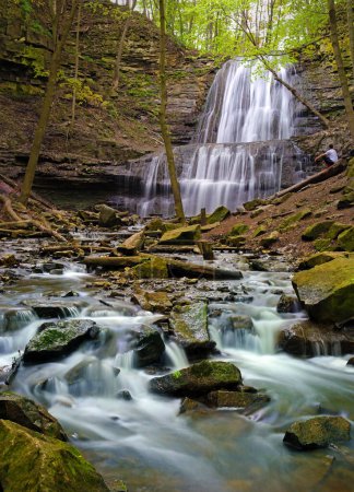 Sherman Waterfalls in Hamilton, Canada. High quality photo.