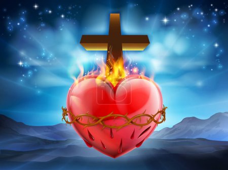 Christian Sacred Heart, representing Jesus Christs divine love for humanity.