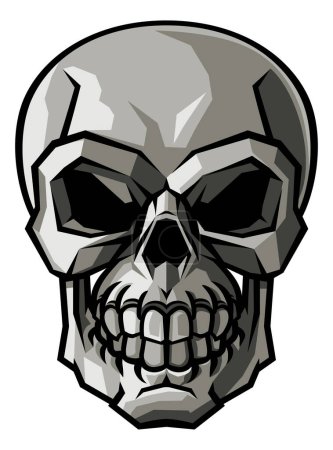 Illustration for A stylised human skull grim reaper design element - Royalty Free Image